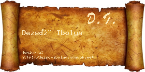 Dezső Ibolya névjegykártya